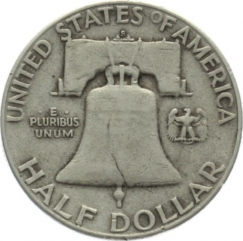 USA 1/2 Dollar 1954 S - Franklin